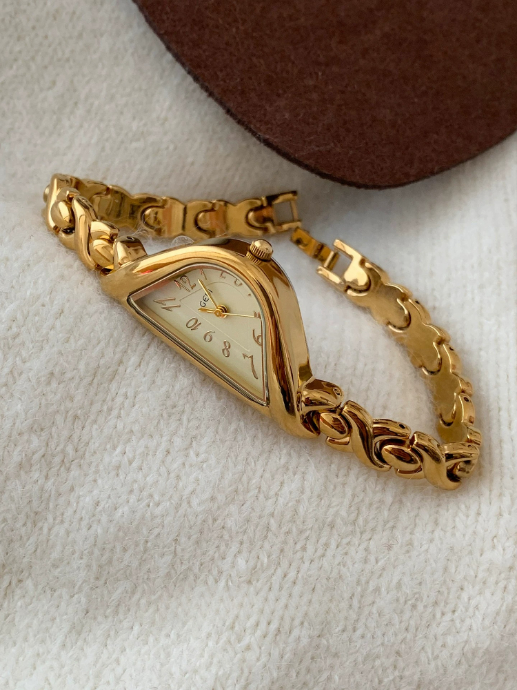 Women'S Fashion Quartz Watch - Light Luxury 22mm Gold Waterproof Quartz