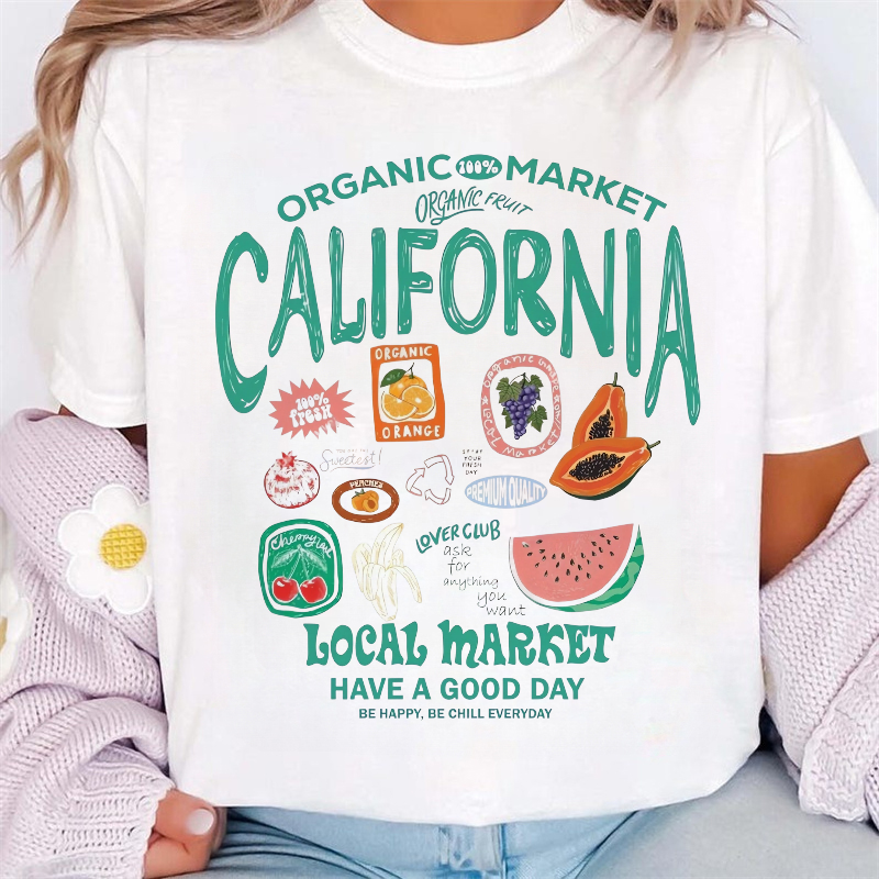 Women'S Fashion Market Size - Cute California Organic Market Pattern Casual
