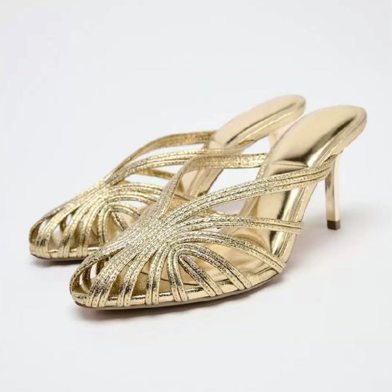 Women Fashion Brand - Designer Hollow Pointed Toe Pumps Slippers