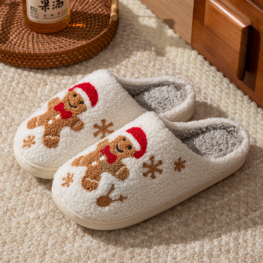 Women'S Fashion Walking Shoes - Winter Women's Warm Christmas Slippers Cute