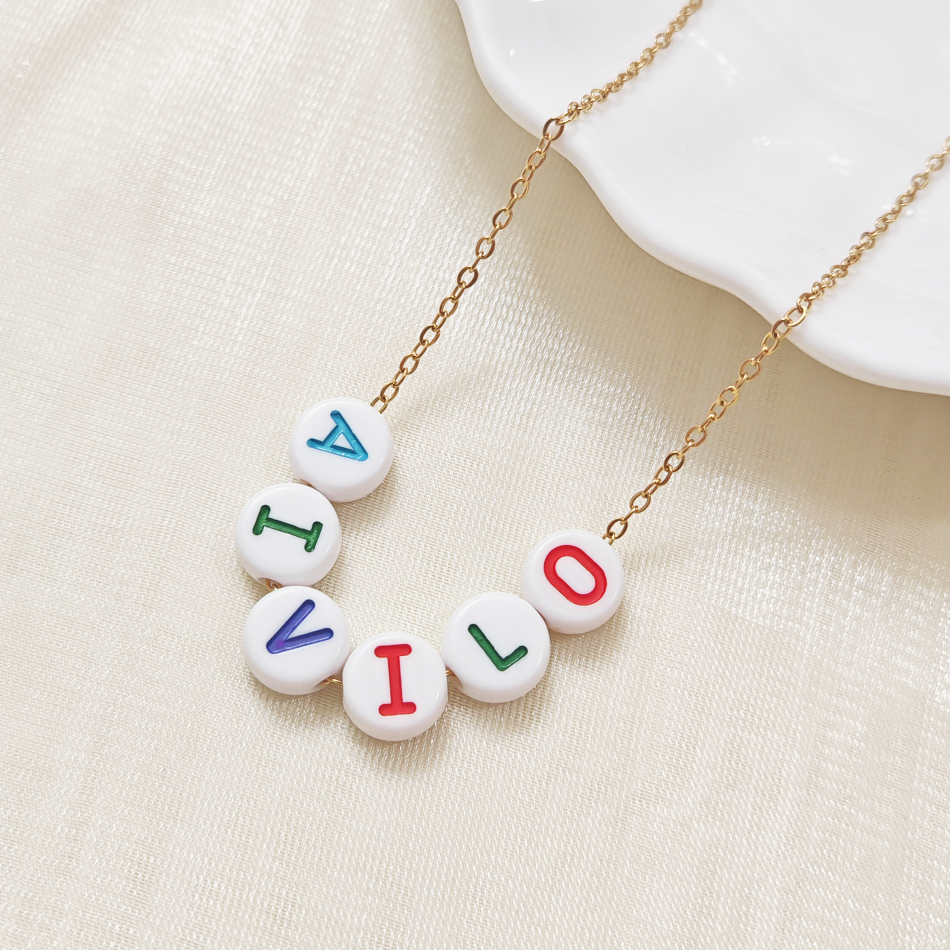 Women Fashion Name Ideas - Name Necklace, Personalised Beaded Name Necklaces,