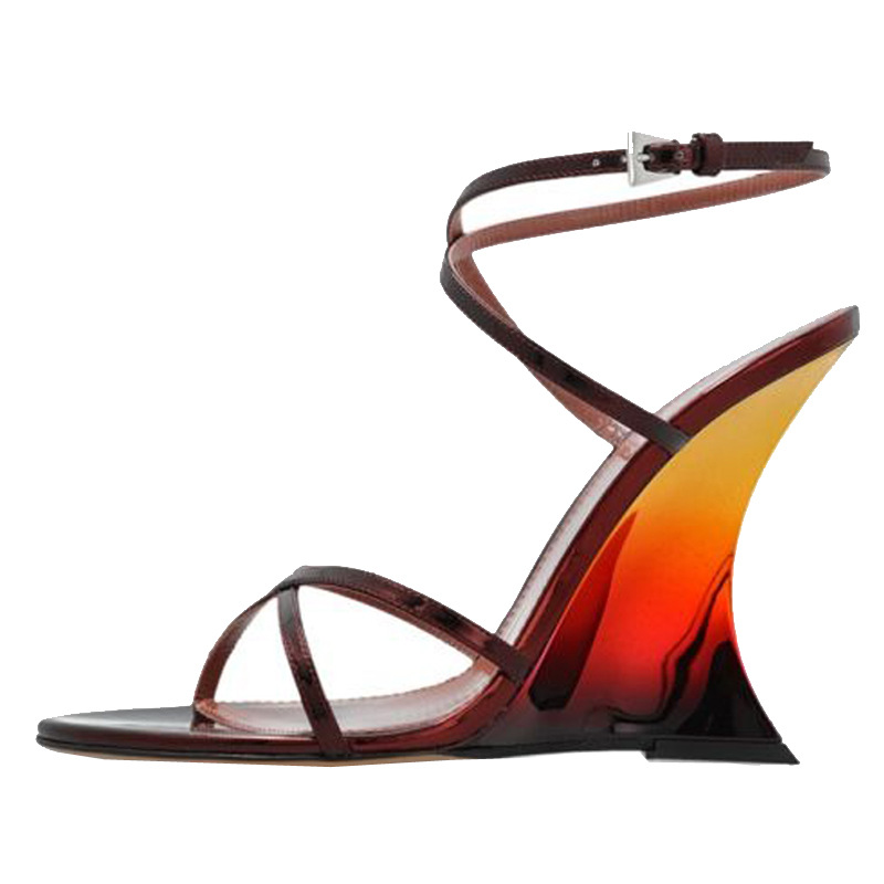 New Open Toe Cross Strap Gradi - Women'S Fashion Show review and price
