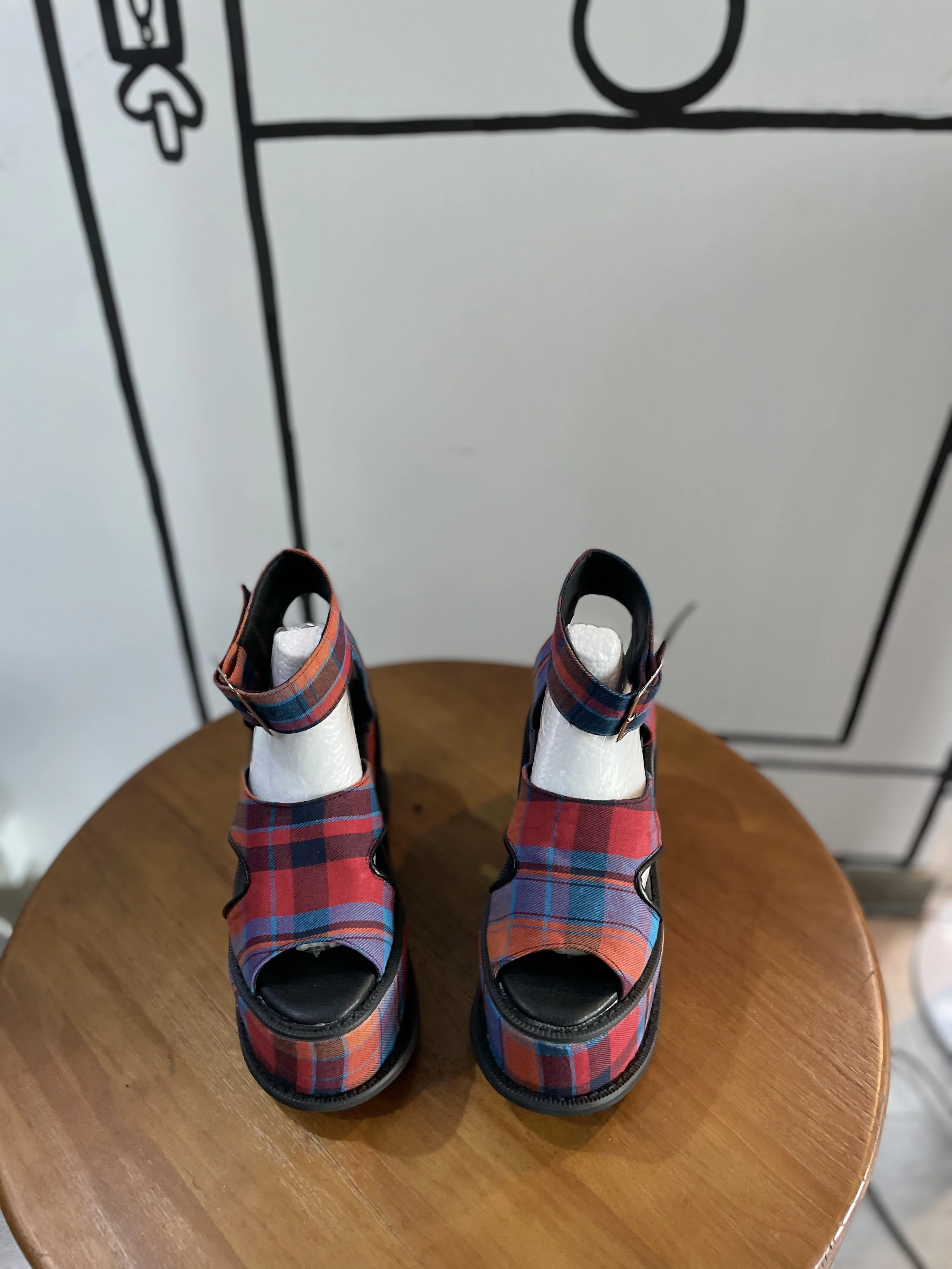Platform Plaid Buckle Strap Sa - Women'S Fashion Show review and price