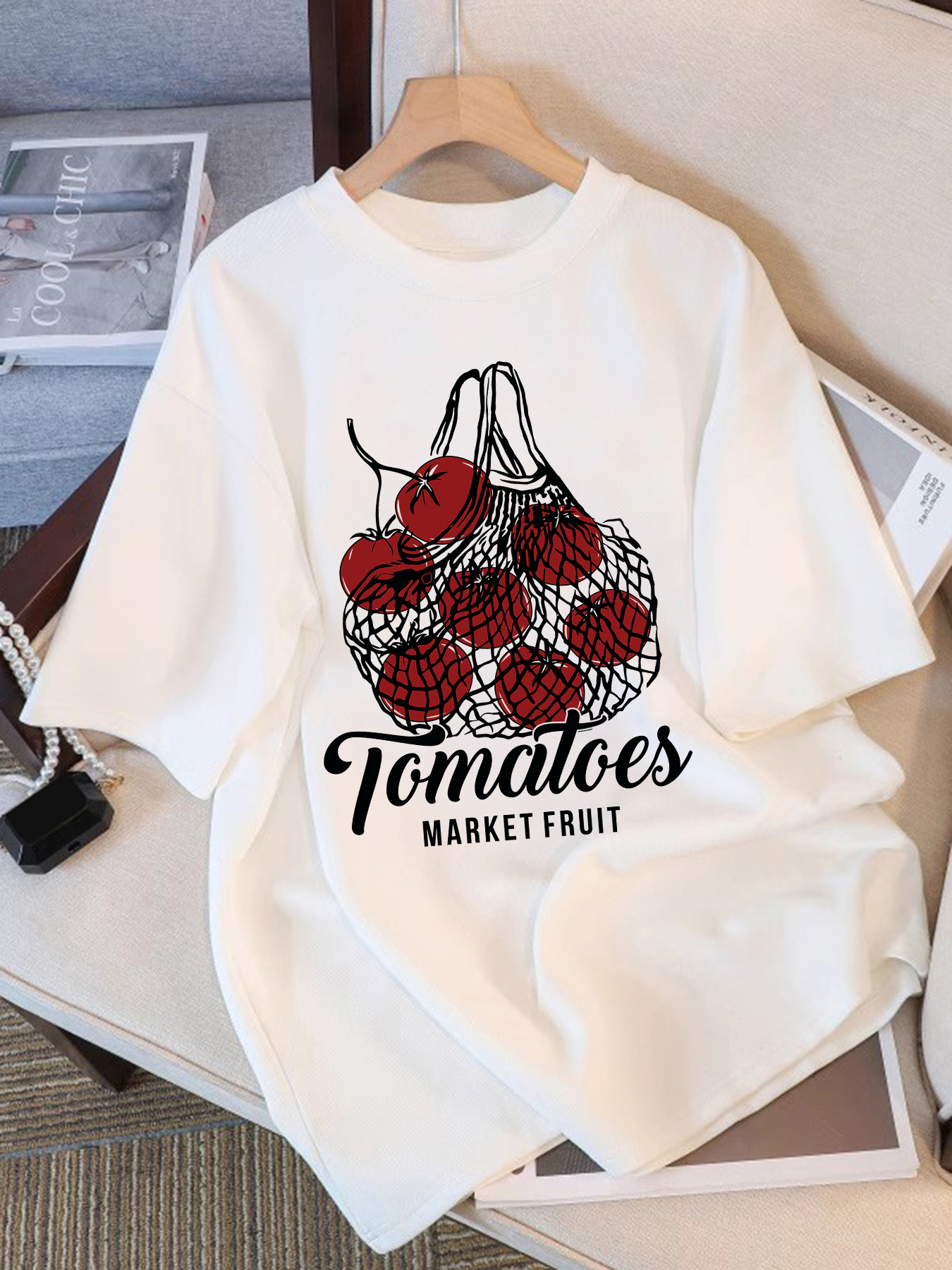 Tomatoes Market Fruit Pattern  - Women'S Fashion Market Size review and price