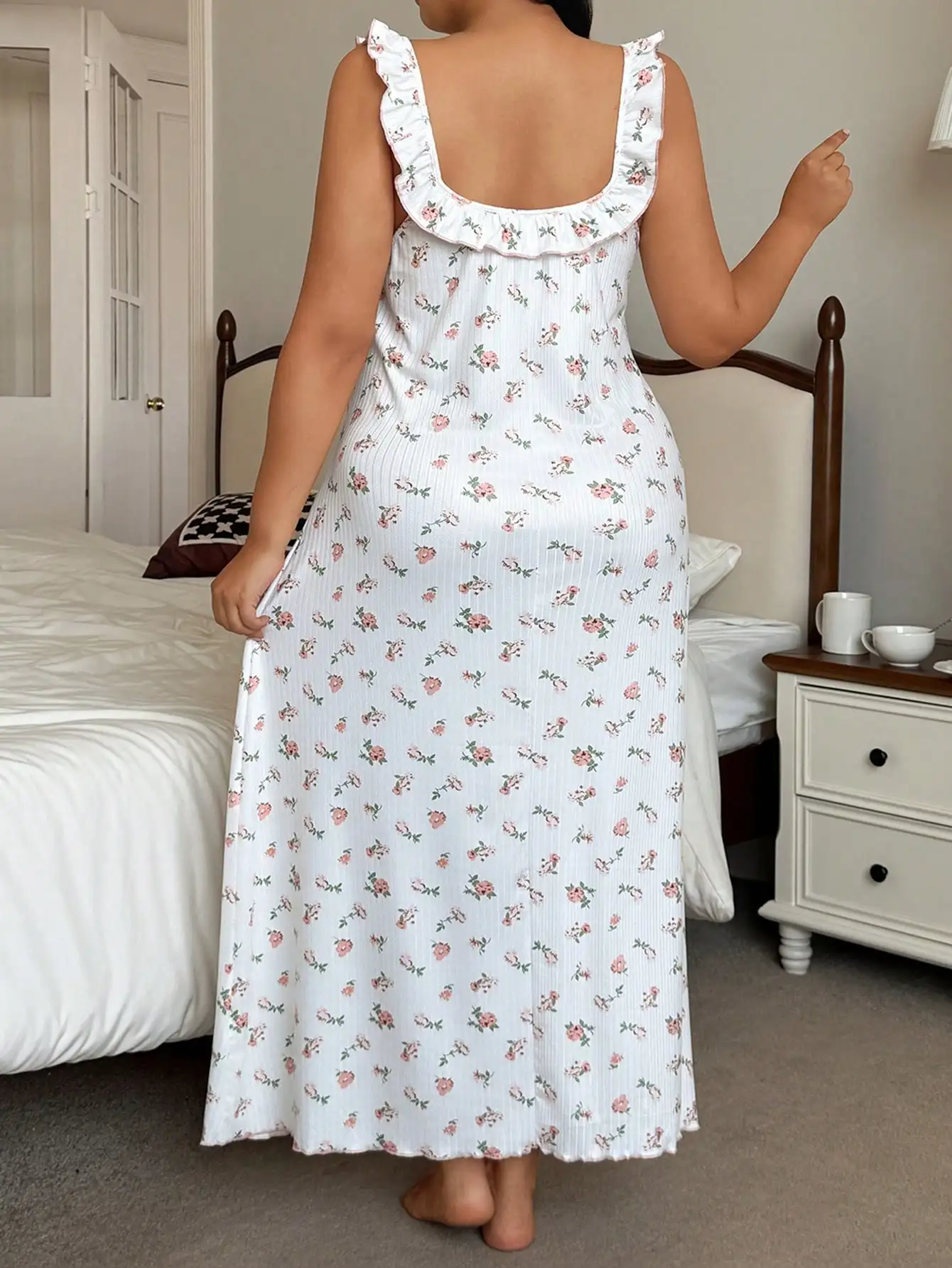 Plus Size Mid-Length Ditsy Flo - Floral Summer Dress review and price
