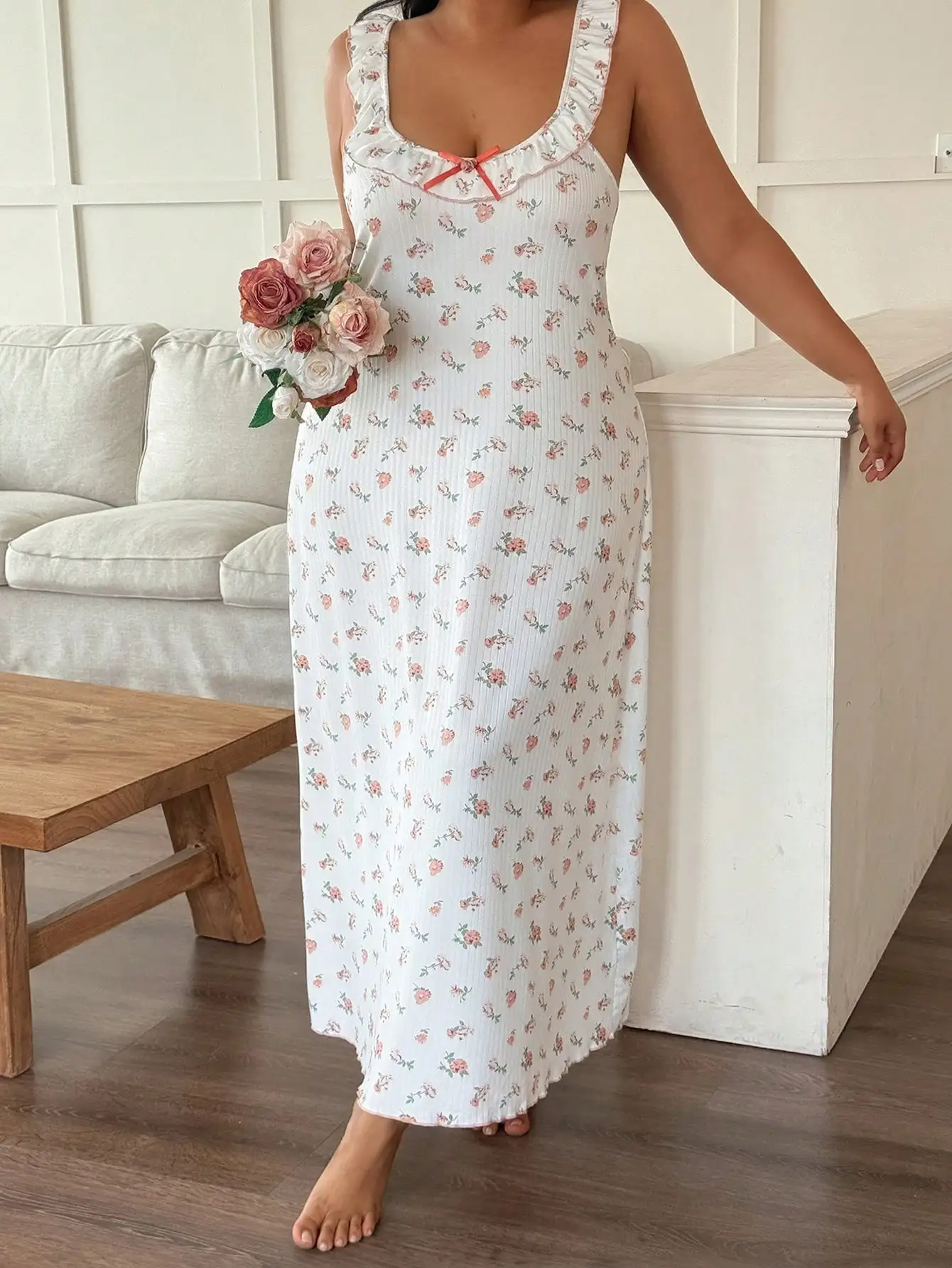 Plus Size Mid-Length Ditsy Flo - Floral Summer Dress review and price