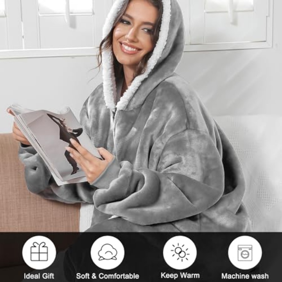 Oversized Wearab Blanket Hoodi - Hoodie Women Oversized review and price