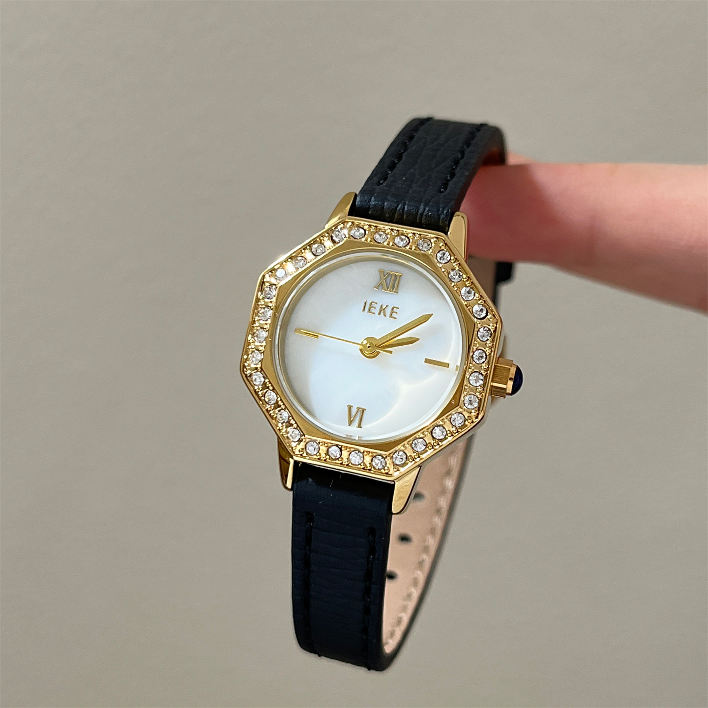 Visible white diamond studded  - Women'S Fashion Quartz Watch review and price