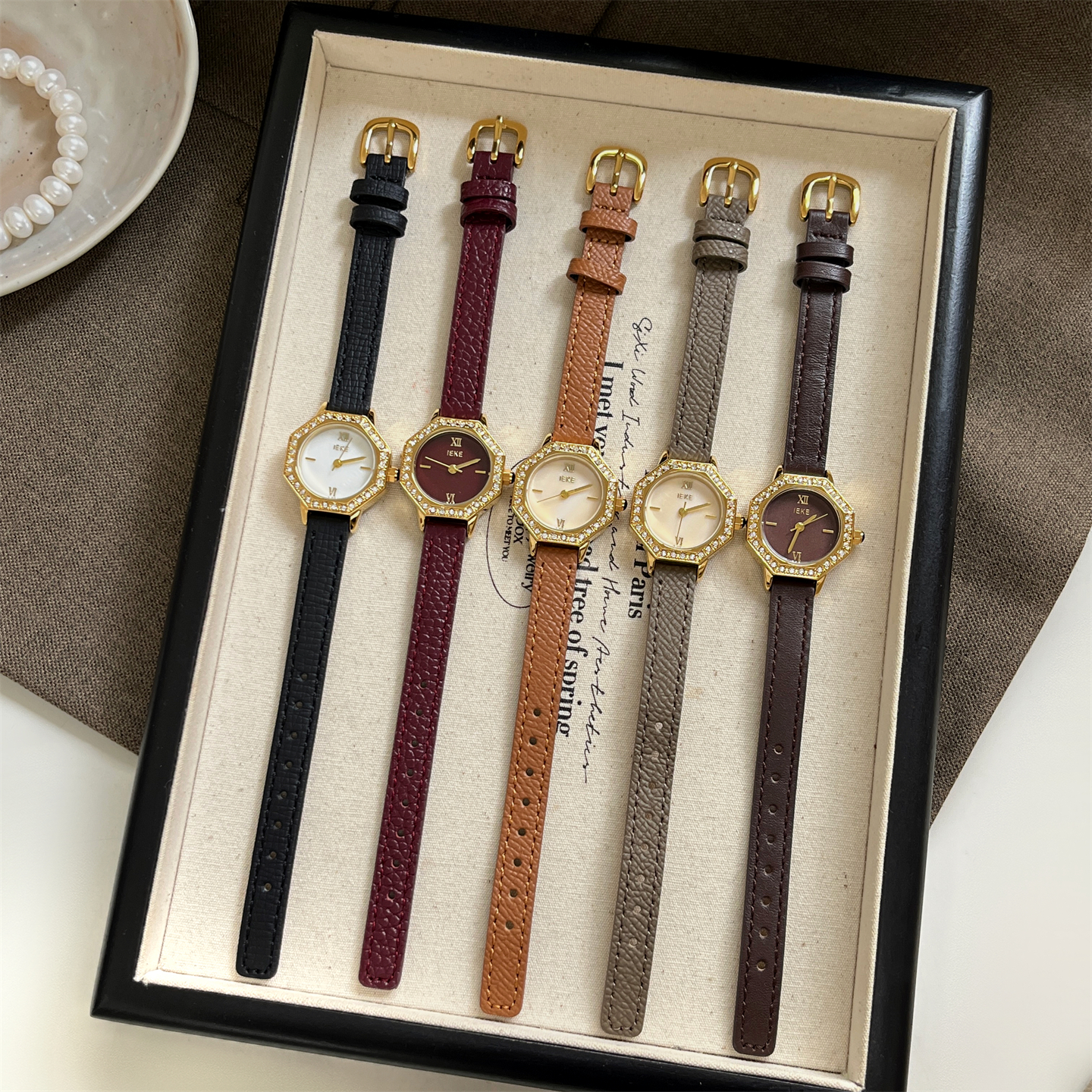 Visible white diamond studded  - Women'S Fashion Quartz Watch review and price