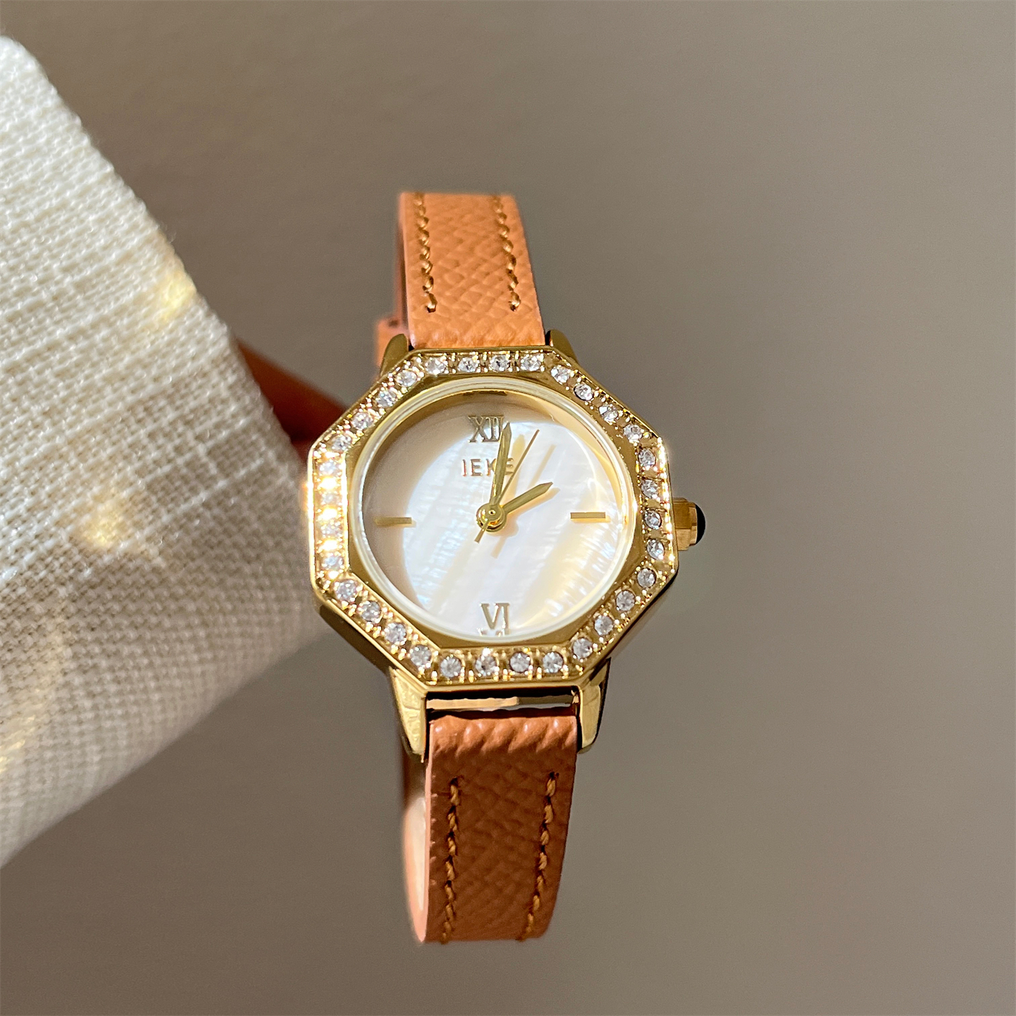 Visible white diamond studded  - Women'S Fashion Quartz Watch review and price