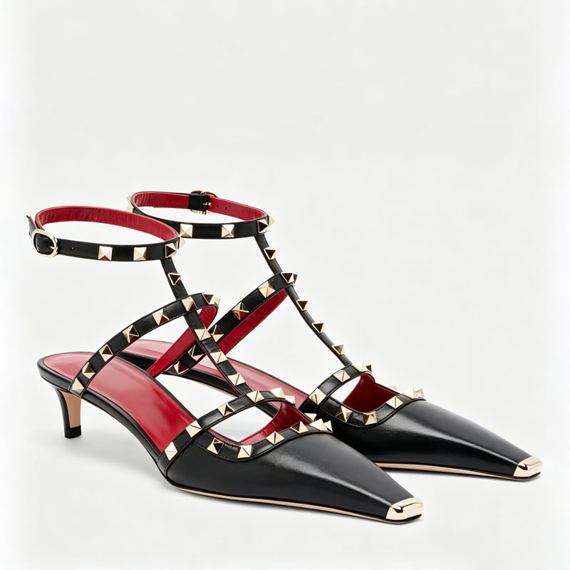 2026 Women's Rivet Low Heel Sq - Women'S Fashion Show review and price