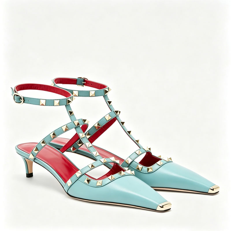 2026 Women's Rivet Low Heel Sq - Women'S Fashion Show review and price