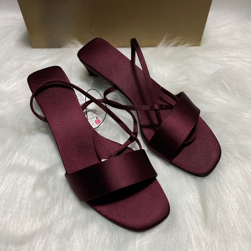 Luxury Satin Ankle Strap Low H - Women Fashion Brand review and price
