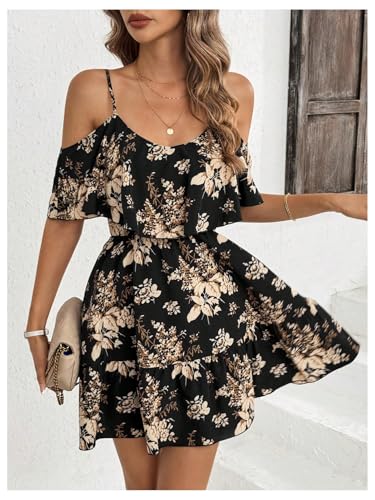 Elegant Off-Shoulder Floral Mi - Floral Summer Dress review and price