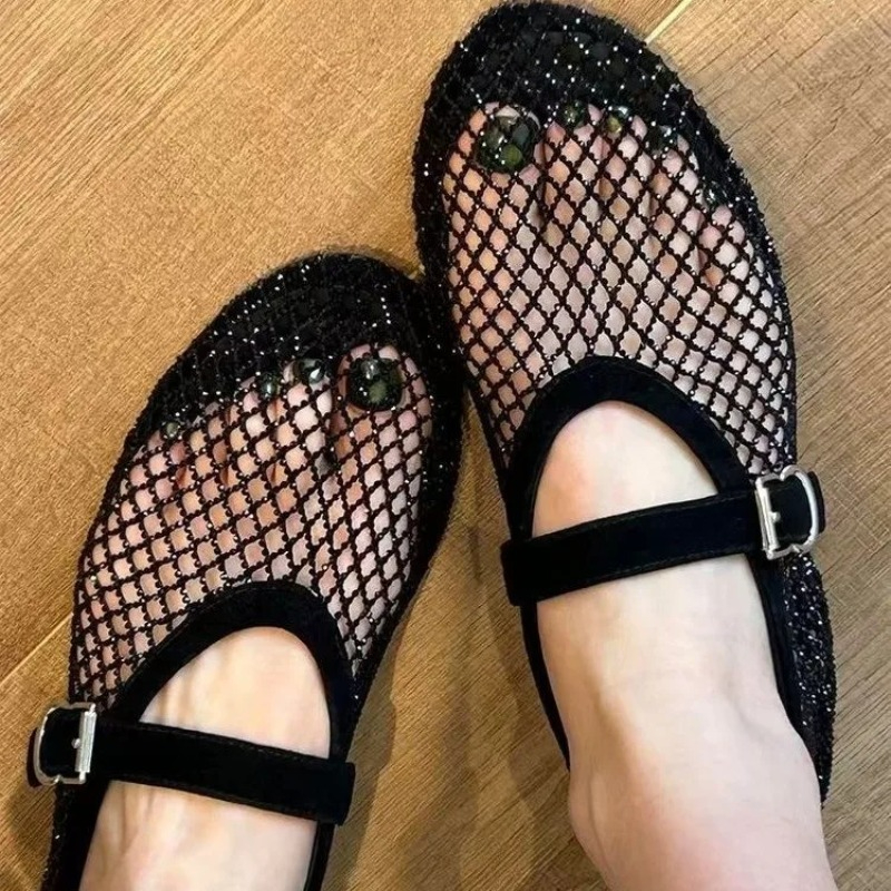Hollow Rhinestone Baotou Sanda - Women'S Fashion Walking Shoes review and price