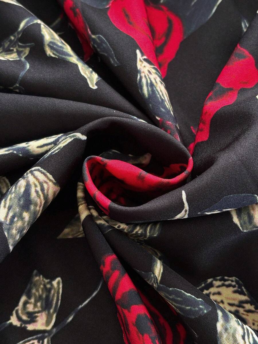 Plus Size Sleeveless Asymmetri - Floral Summer Dress review and price