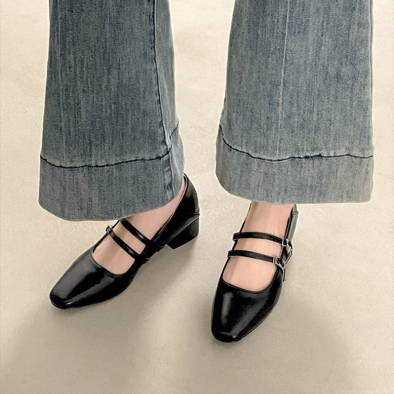 Square Toe Low Heel Women Silv - Women Fashion Heels review and price