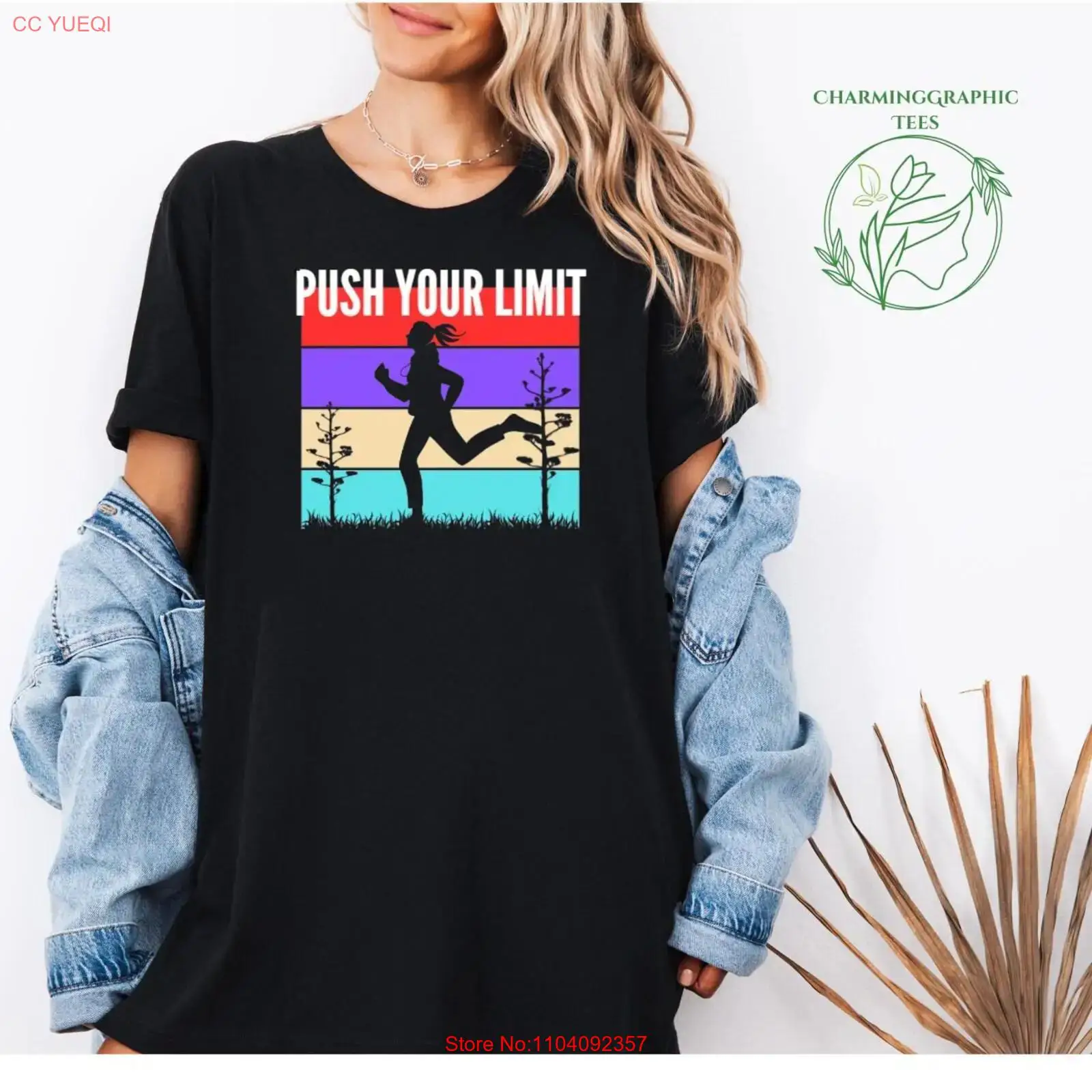 Retro Push the limits T shirt  - Women Fashion Fun review and price