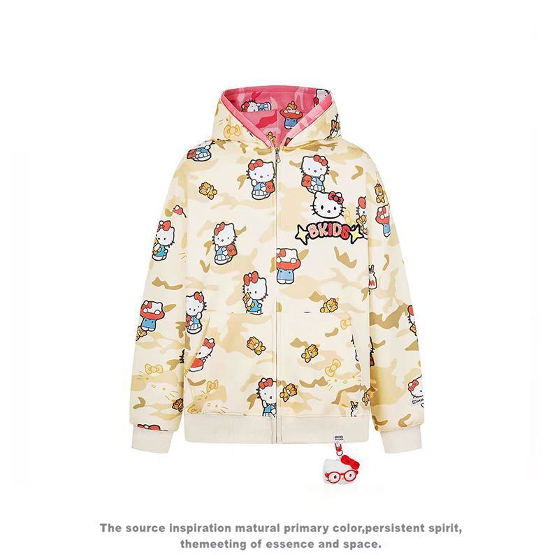 Ins New Hello Kitty Bapes Camo - Hoodie Women Oversized review and price
