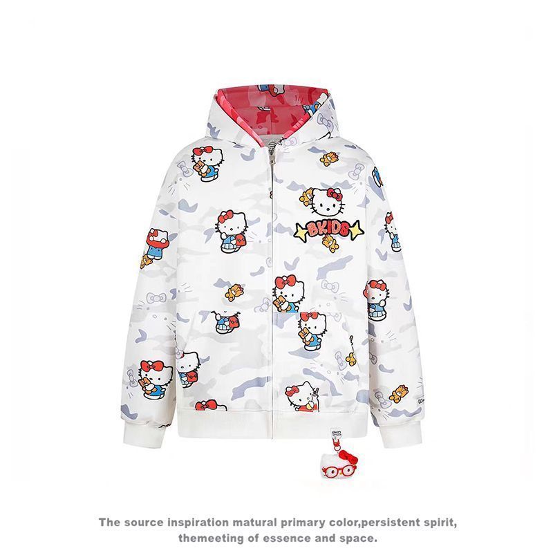 Ins New Hello Kitty Bapes Camo - Hoodie Women Oversized review and price