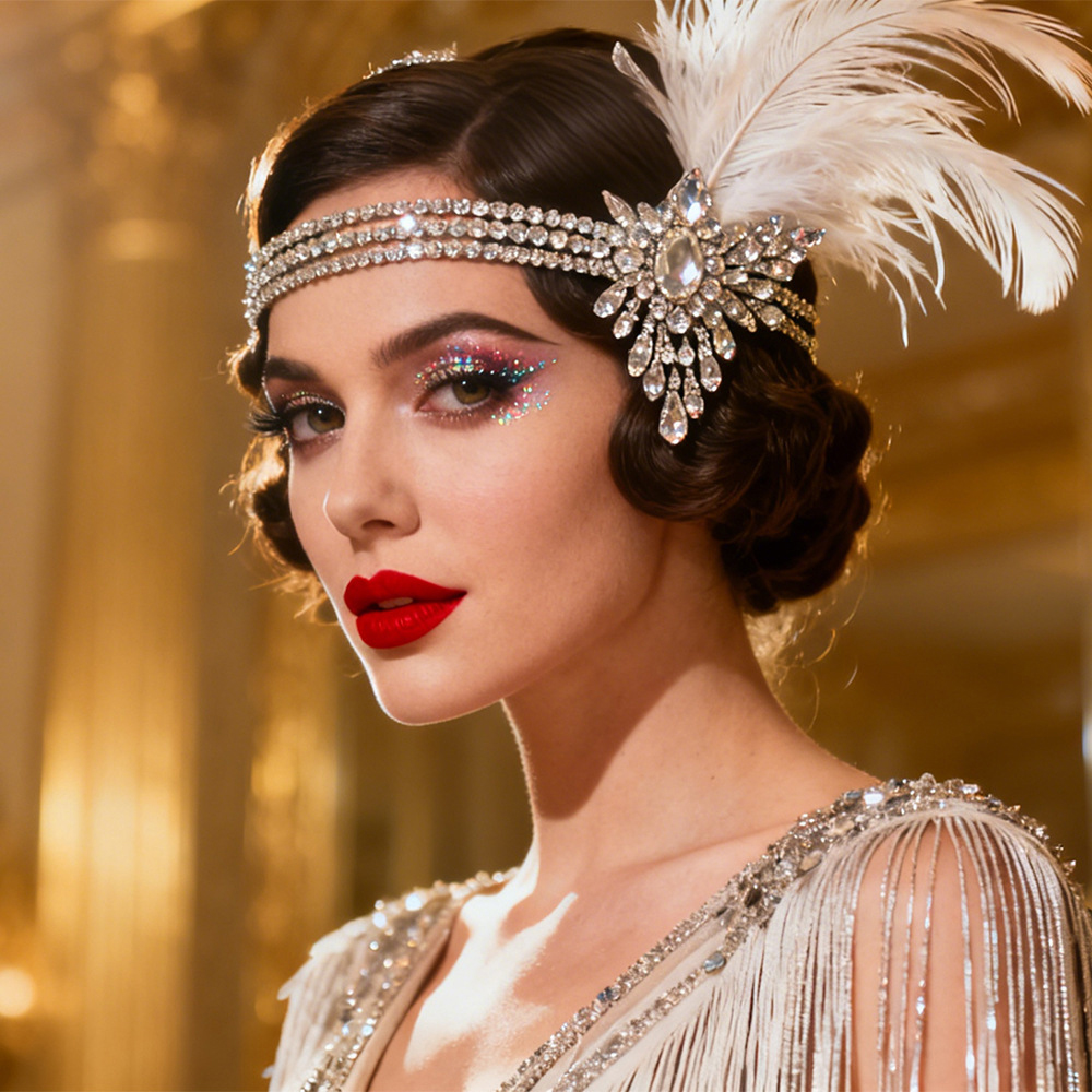 1920s Great Gatsby Feather Hea - Women'S Fashion Roaring 20S review and price