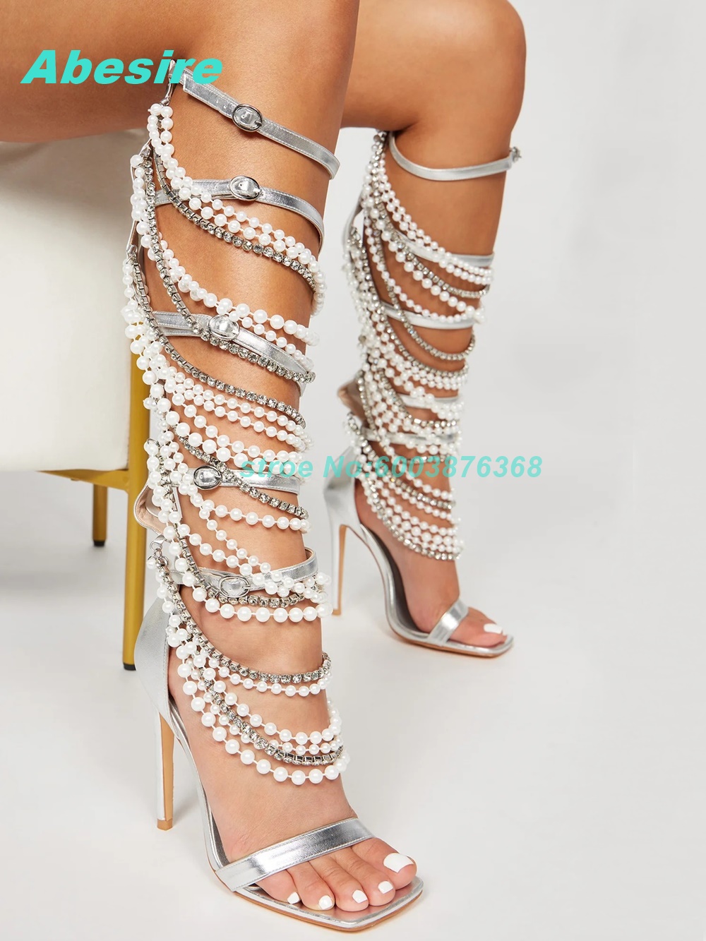 Pearl Crystal Strap Patchwork  - Women'S Fashion Show review and price