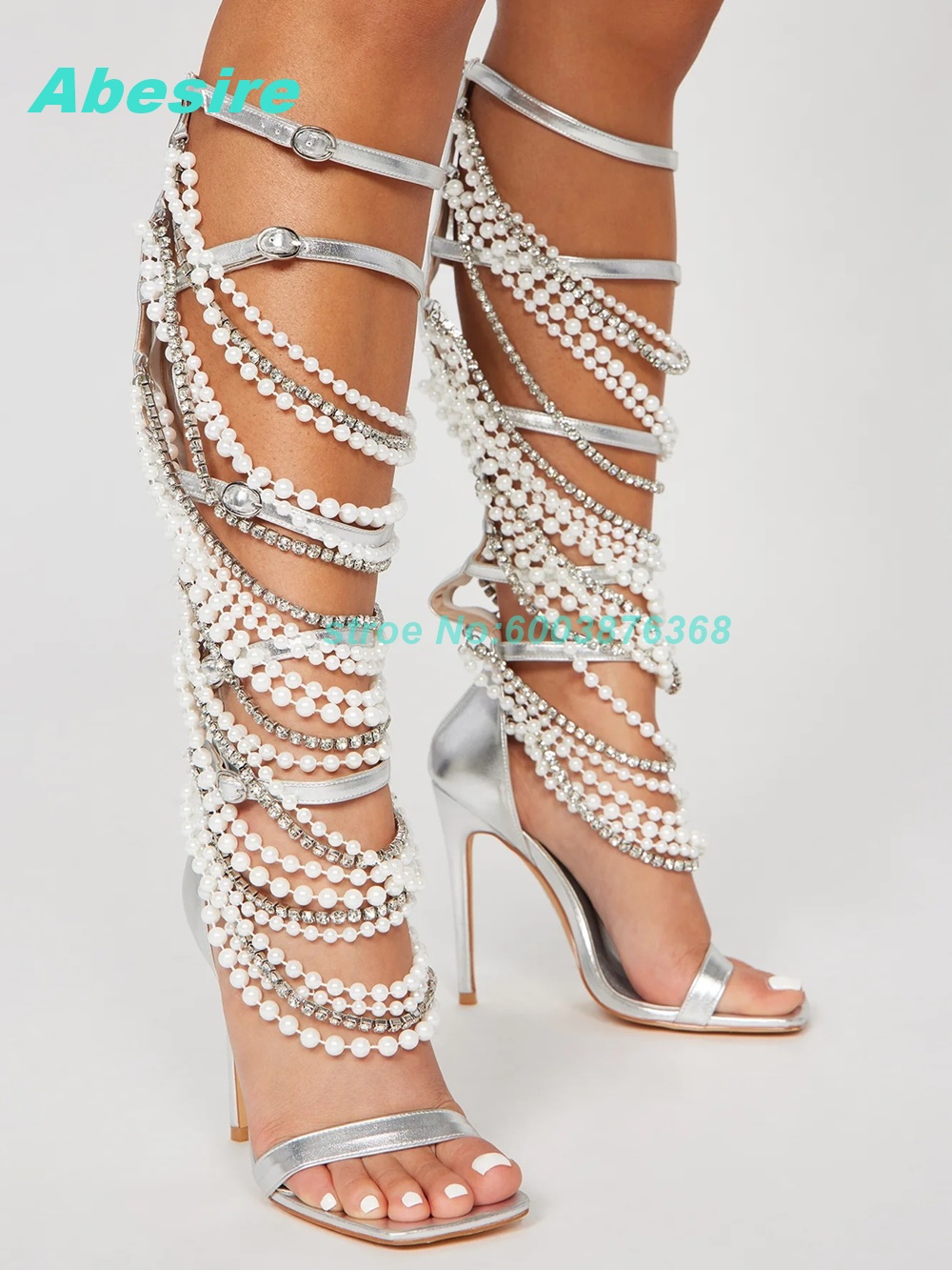 Pearl Crystal Strap Patchwork  - Women'S Fashion Show review and price