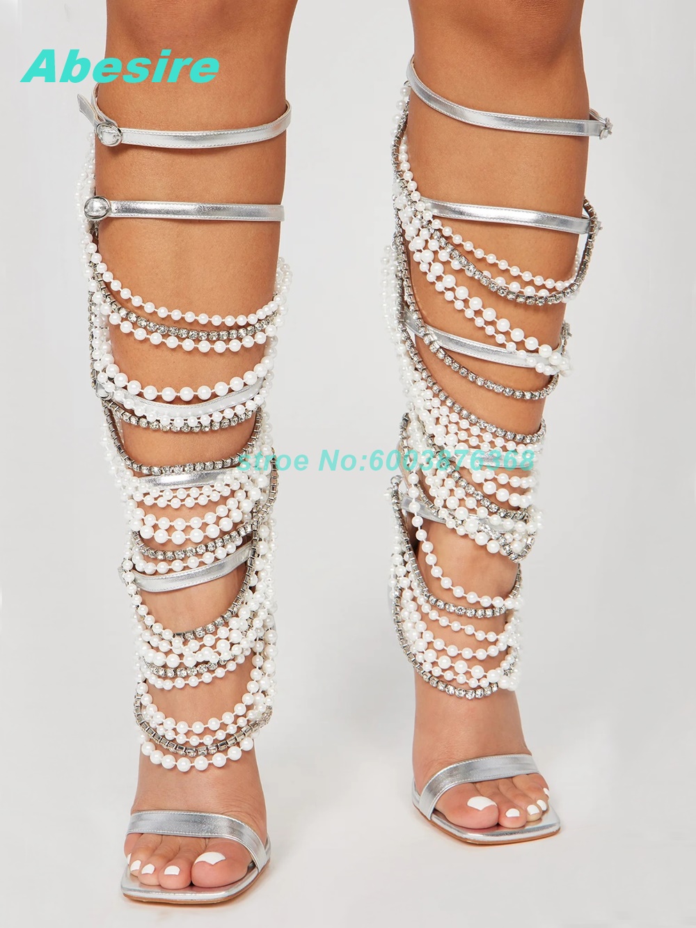 Pearl Crystal Strap Patchwork  - Women'S Fashion Show review and price